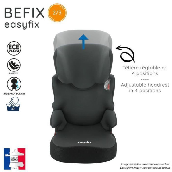 Siege Auto Rehausseur Nania Befix Isofix Groupe 2 3 15 36kg