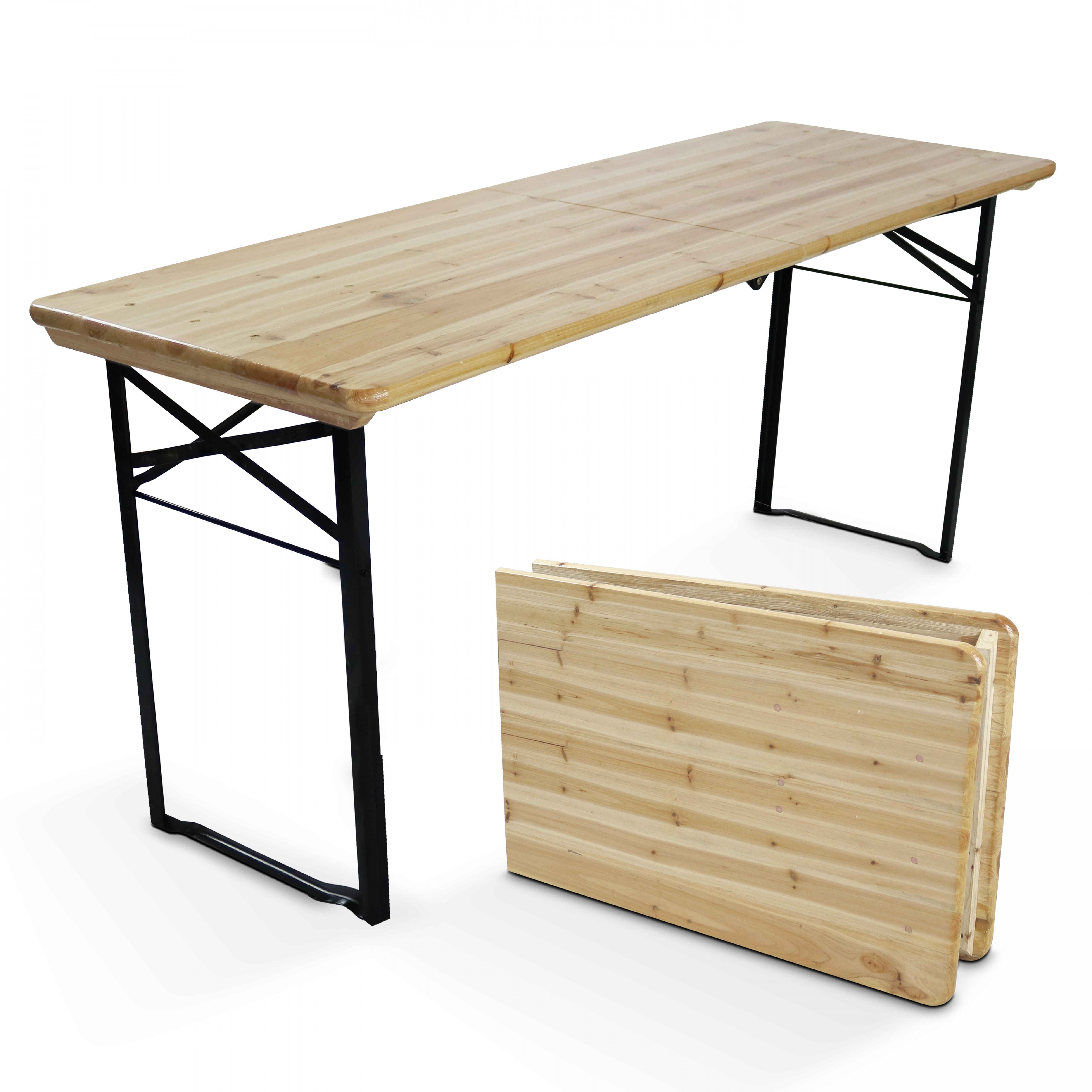 Table De Brasserie Pliante En Bois 180 Cm à Prix Carrefour