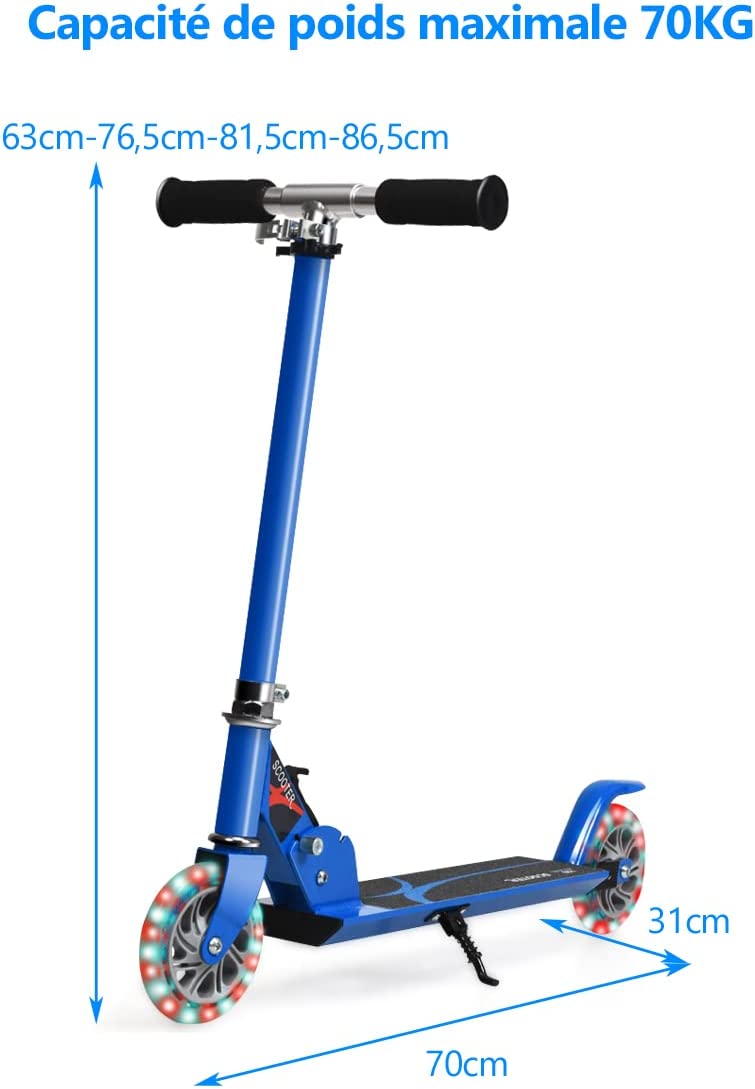 Costway Trottinette Enfant Roues Patinette Enfant Pliable Scooter