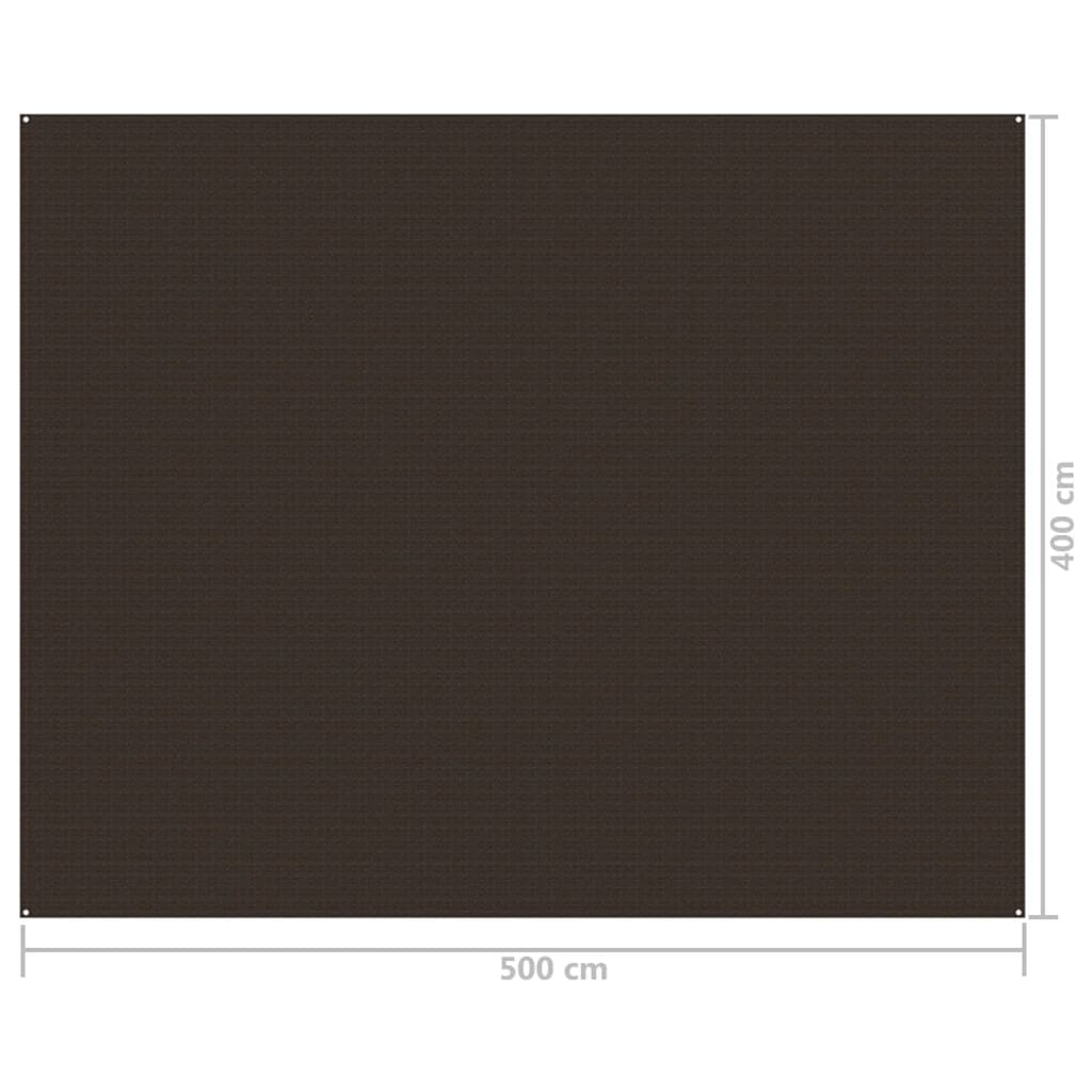 Tapis De Tente 400x500 Cm Marron Vidaxl à Prix Carrefour