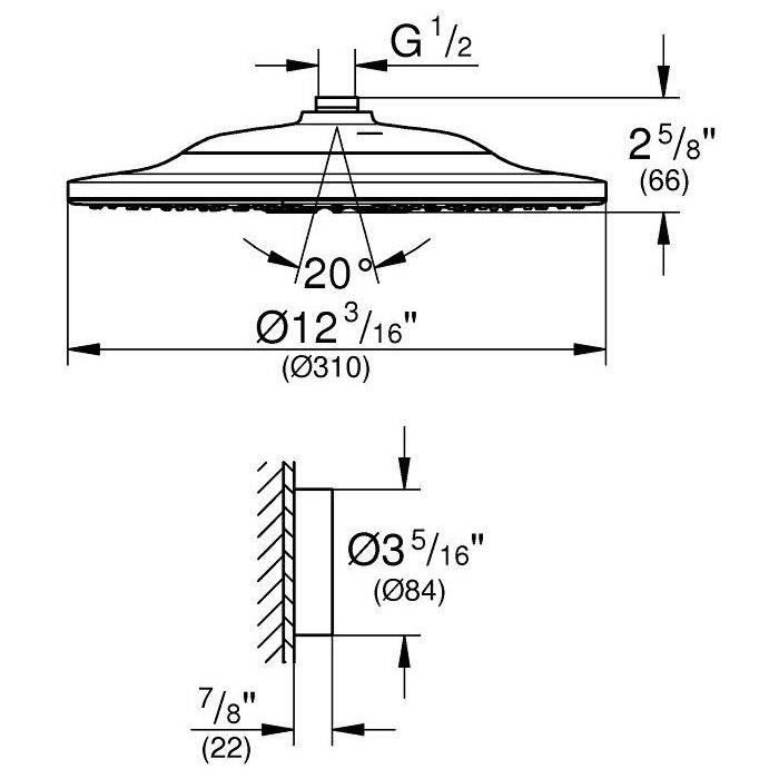 Grohe Douche De Tete Jets T L Commande Limiteur De D Bit Anti