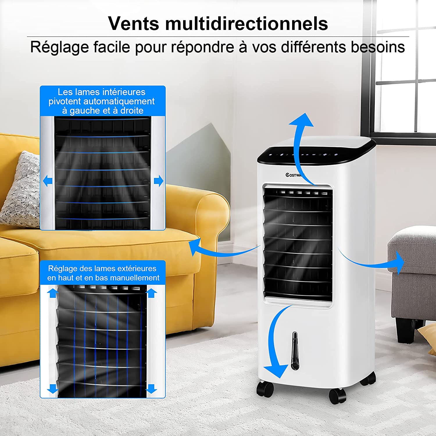 Costway Climatiseur D Air Mobile En Avec T L Commande W Minuterie