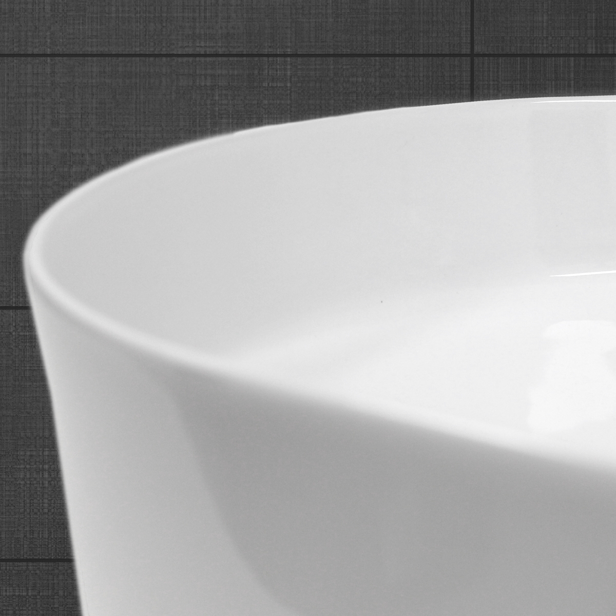 Évier Céramique Vasque A Poser Ronde Moderne Lave-mains Salle De Bain Ø 355 Mm