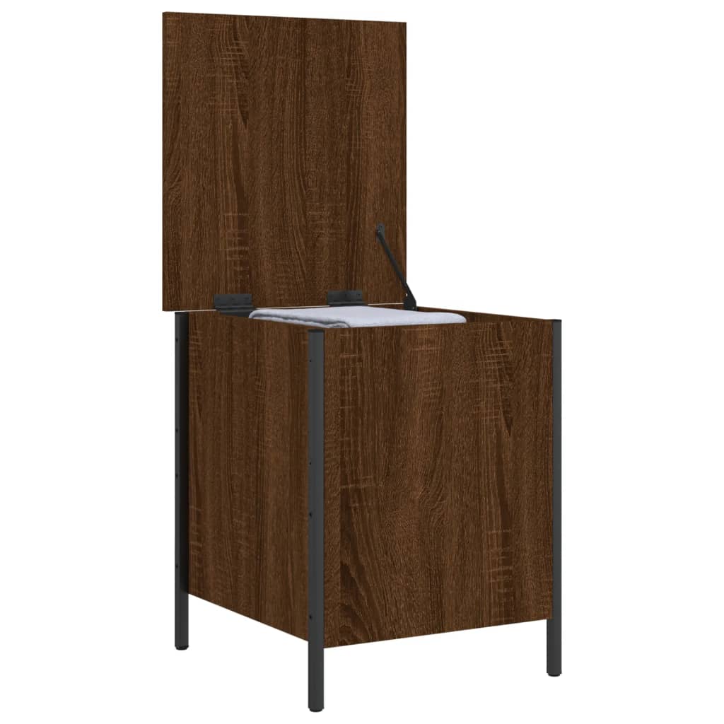 Banc De Rangement | Coffre De Rangement | Banc D'entrée Chêne Marron 40x42,5x50 Cm Bois D'ingénierie