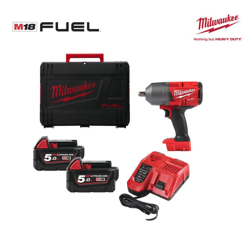 Boulonneuse À Chocs Milwaukee Fuel M18 Fhiwp12-502x - 2 Batteries 18v 5.0ah - 1 Char