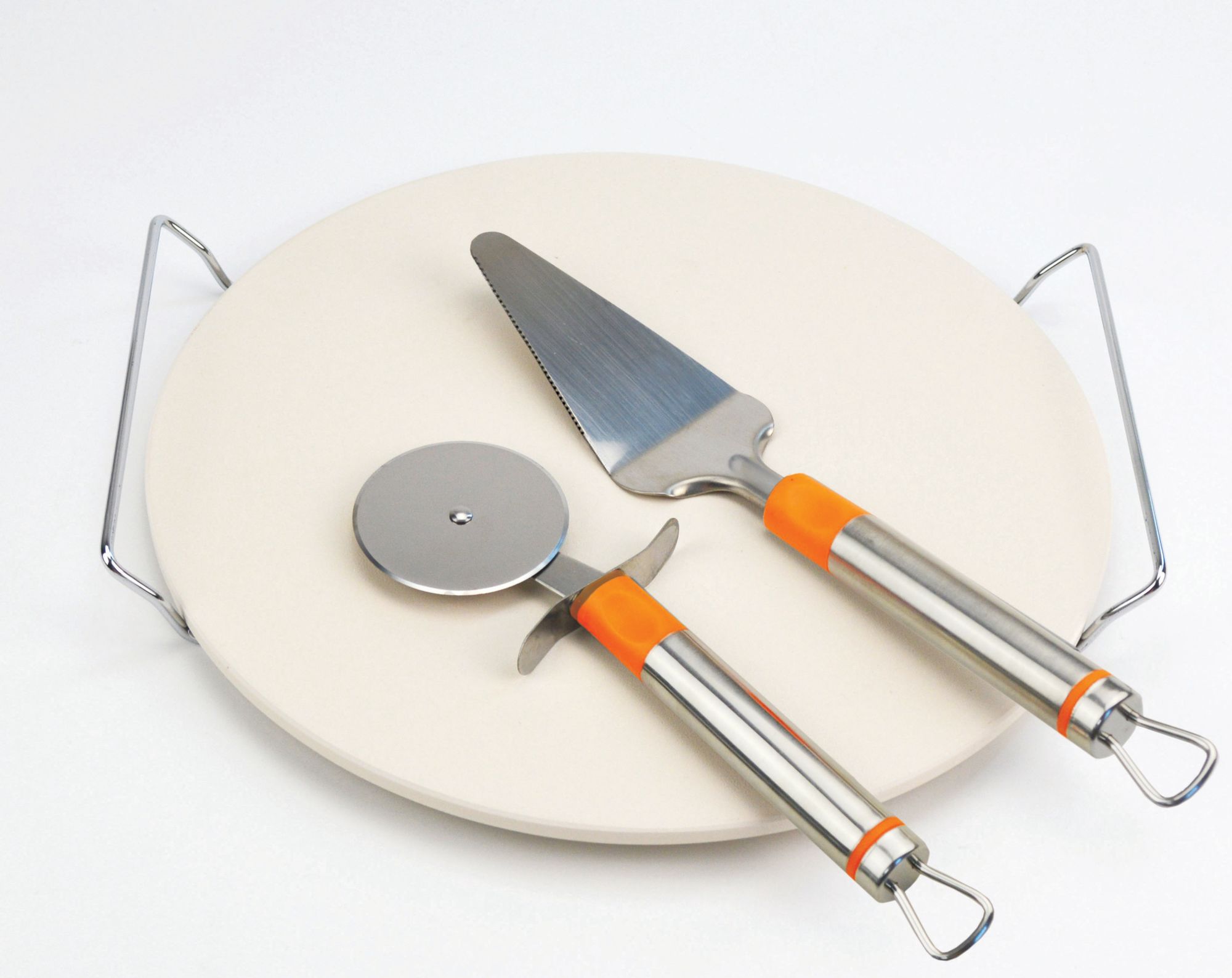 Alva-Pizza Stone With Lifter & Cutter