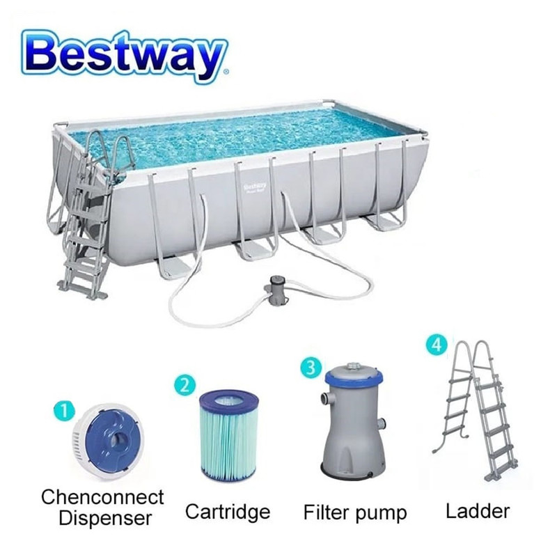 Bestway Framed Pool 4 Years And Above,5 Person,Multicolor,100 Cmx201 Cmx404 Cm