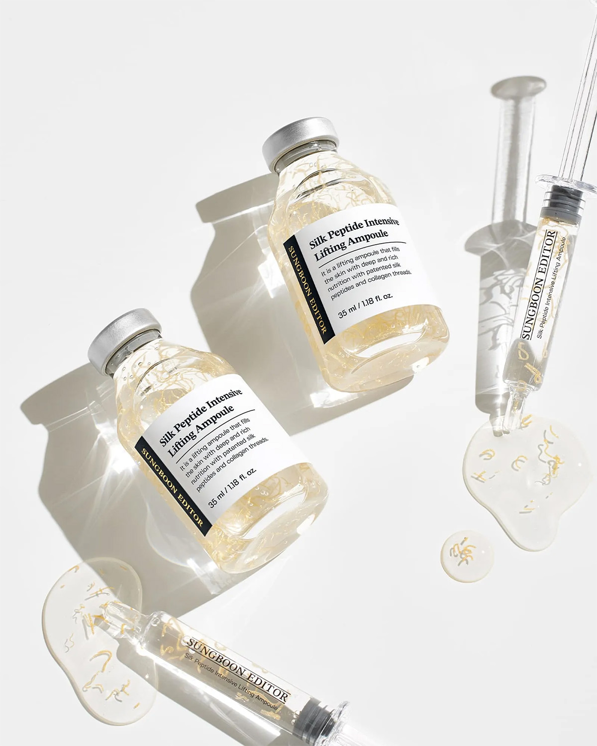 Textúra pleťovej ampulky SUNGBOON EDITOR Silk Peptide