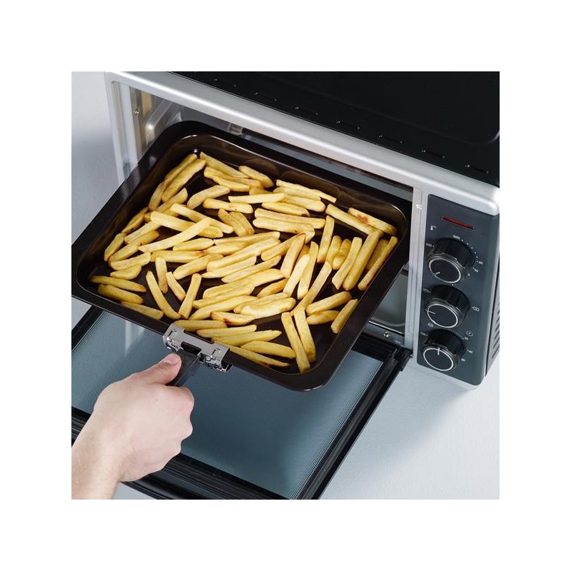 Severin Mini-four 30l, Noir/argent 1600w 30 L Chaleur Tournante Et Tournebroche