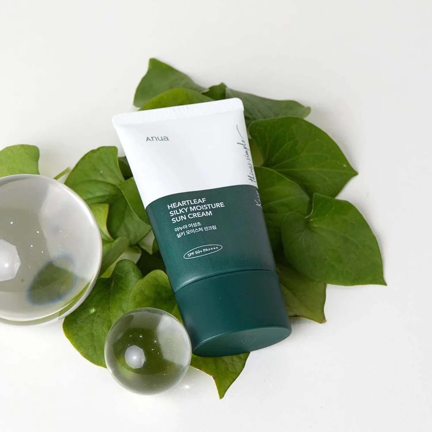 Anua Heartleaf Silky Moisture Sun Cream SPF50+ – produktový obrázok