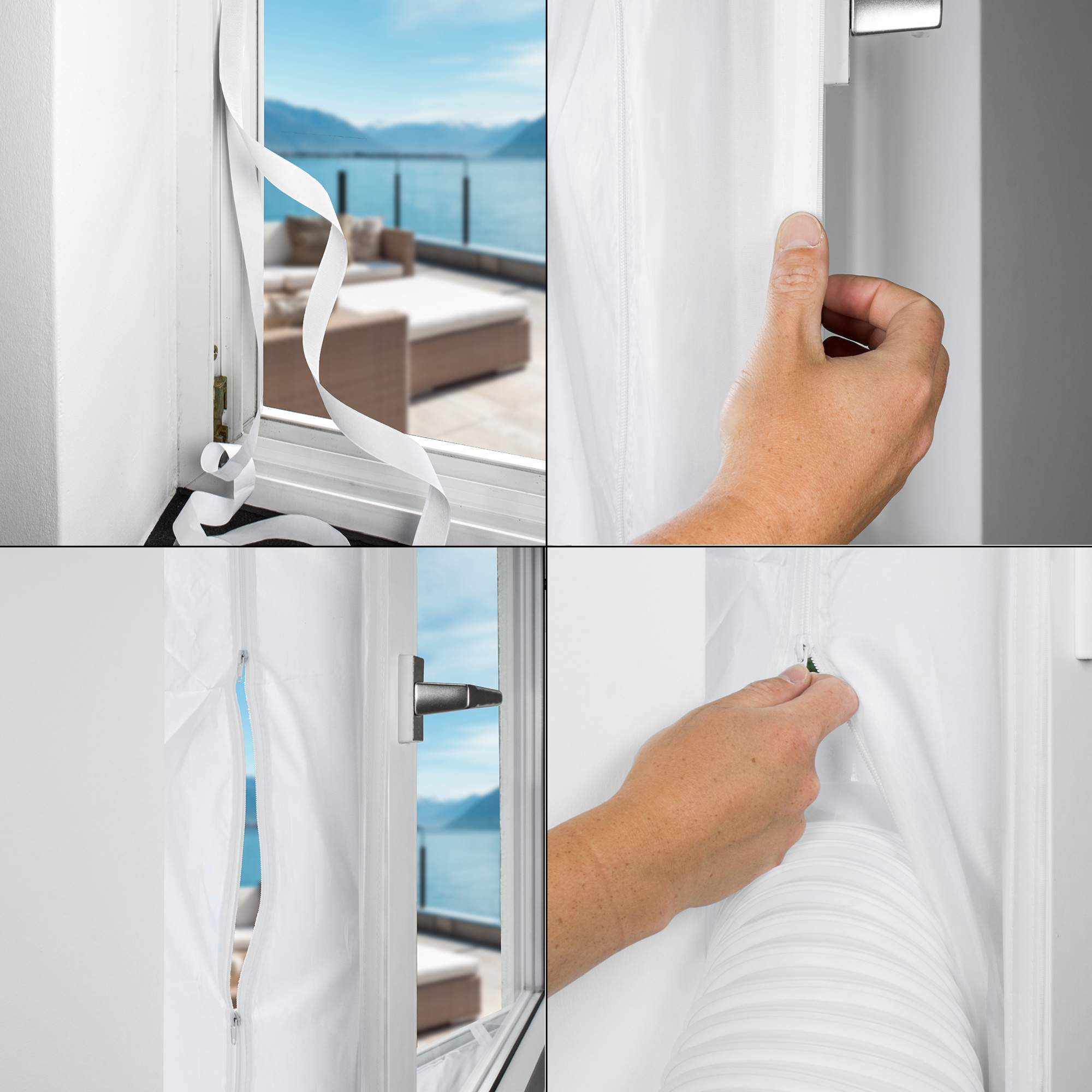 SPORWAY 400CM Kit Joint De Fenêtre Climatisation Mobile, Accessoire