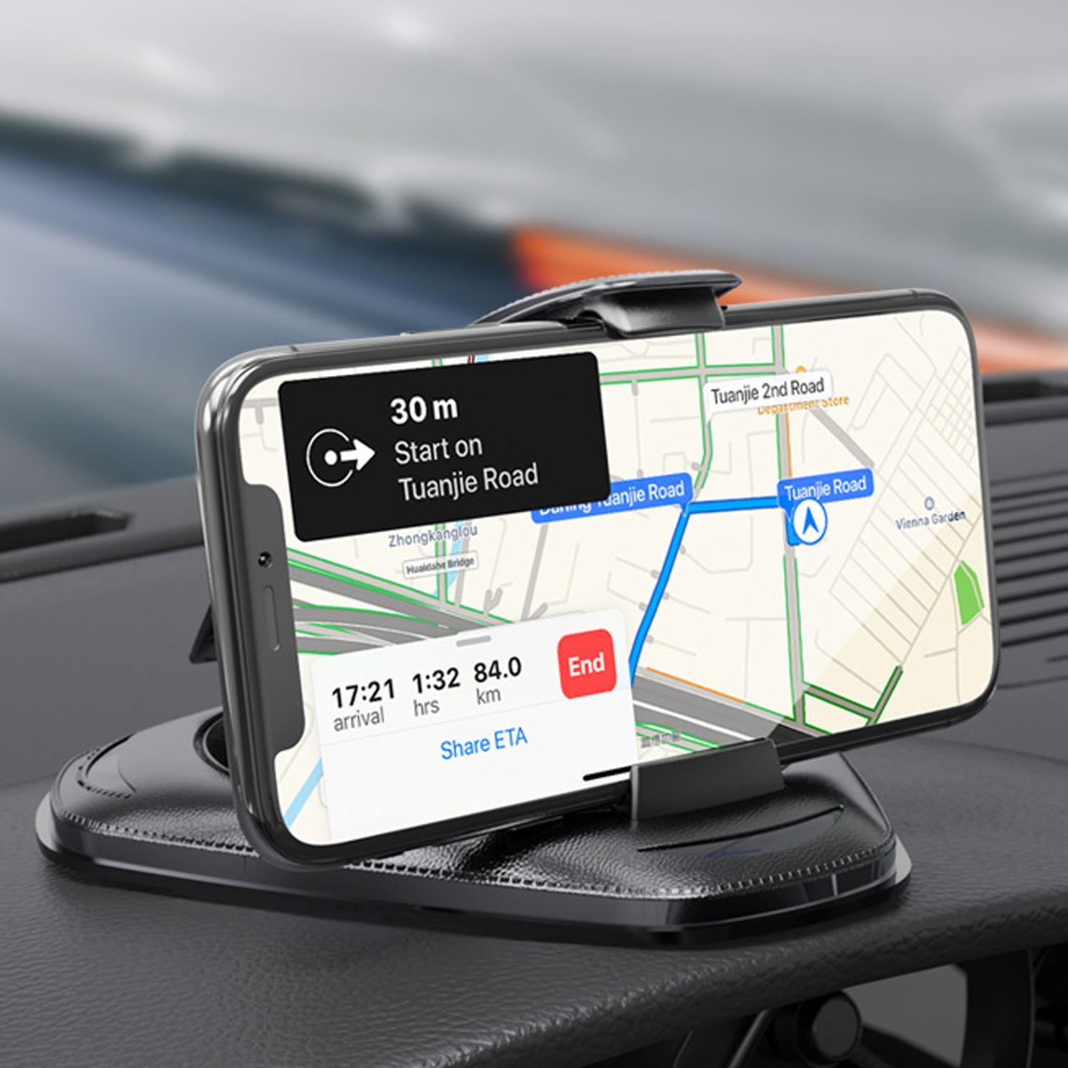 Support Pour Téléphone Portable De Voiture Pour Tableau De Bord En Noir Cadorabo