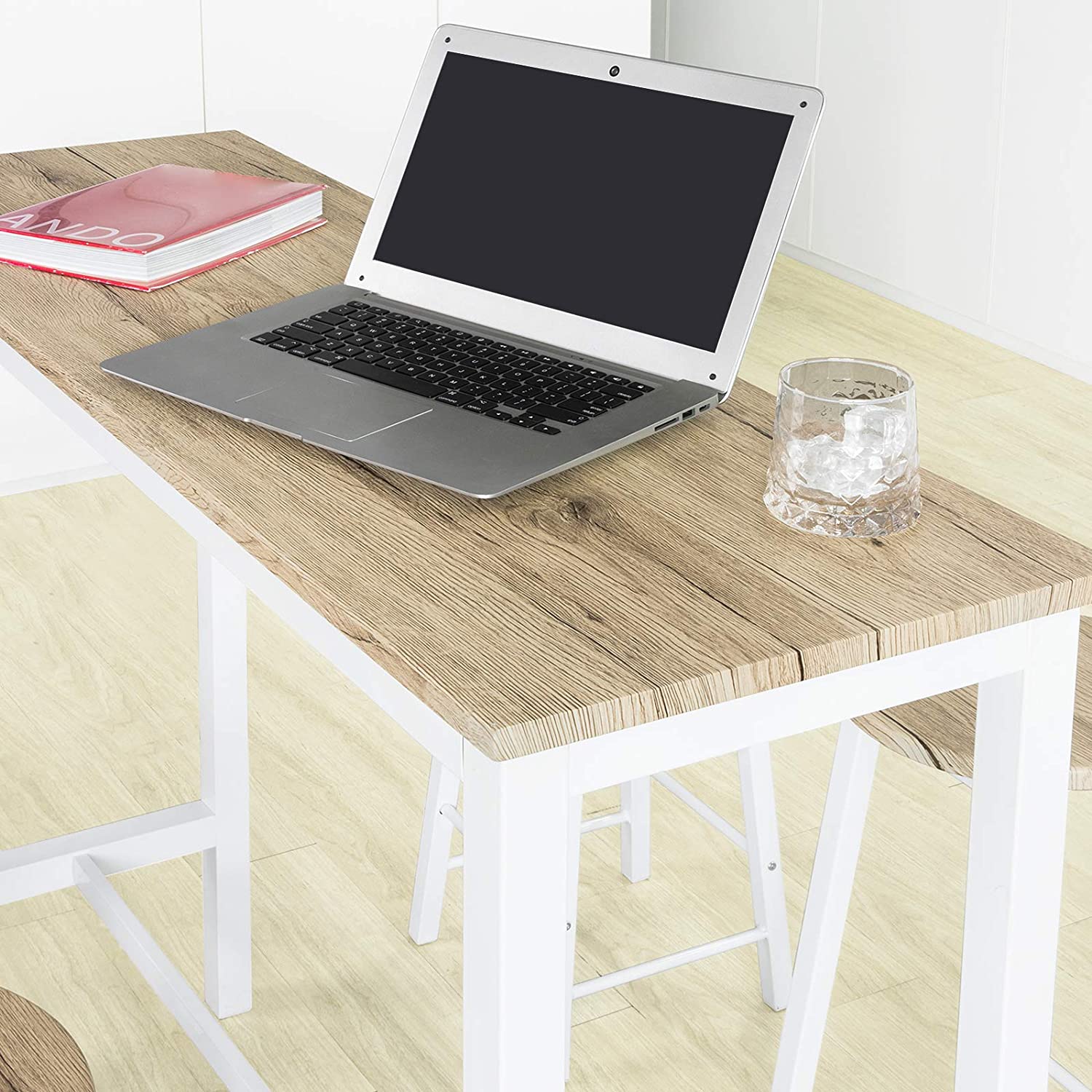 Table + 4 X Tabourets De Bar Ogt22-wn
