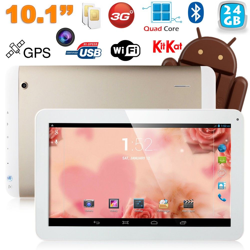 Tablette 10 Pouces Android 3g Dual Sim Wi-fi Bluetooth Micro Gps 1go ...