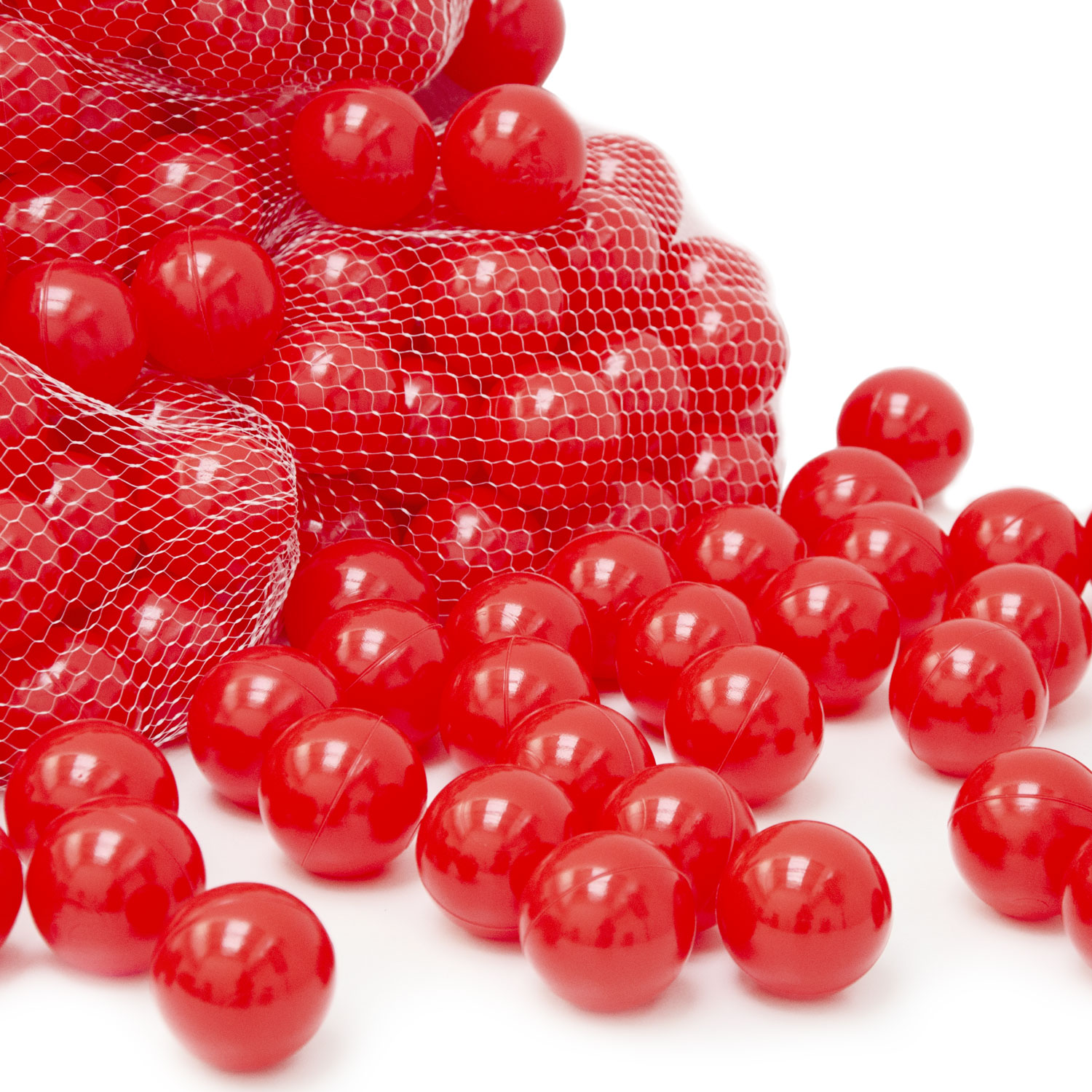 Littletom 50 Boules En Pe 5,5cm De Diamètre Pour Remplir Piscine Bébé Rouge