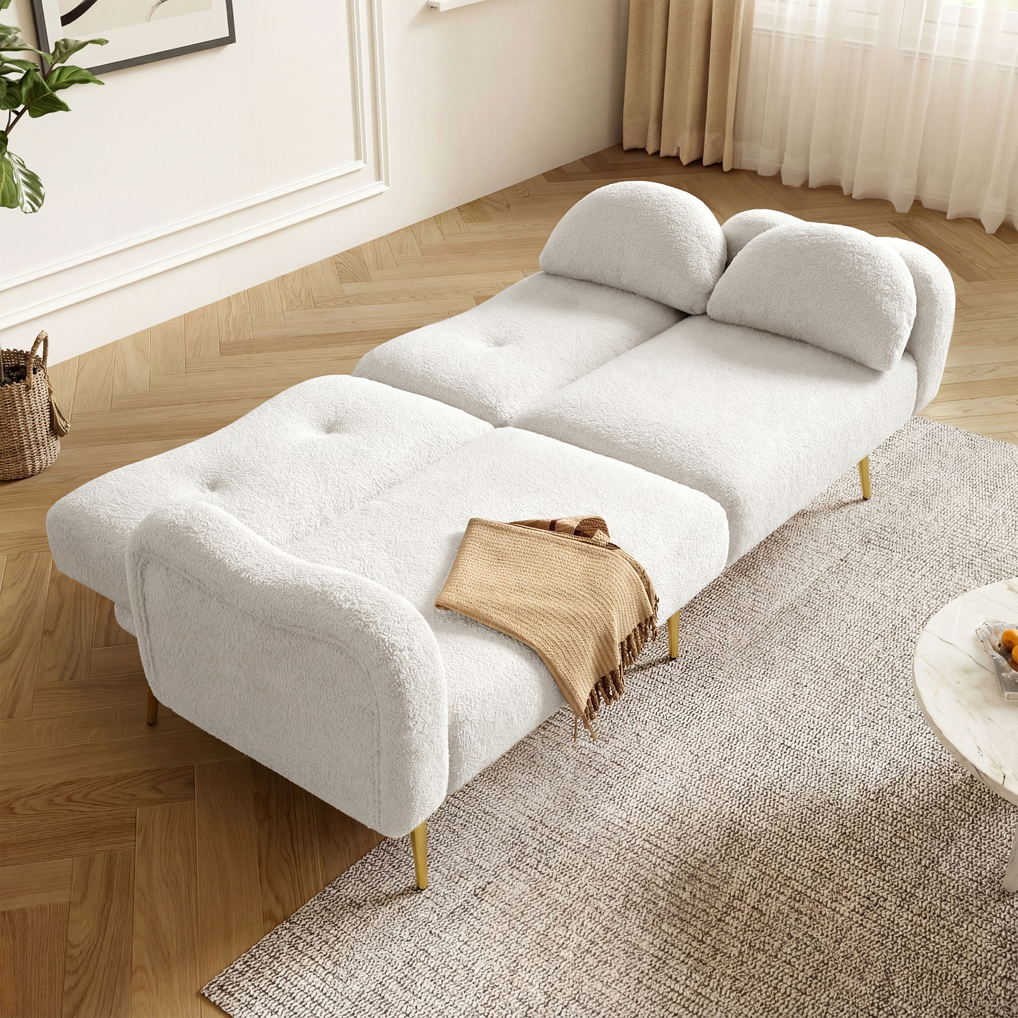 Canapé convertible blanc - vue principale