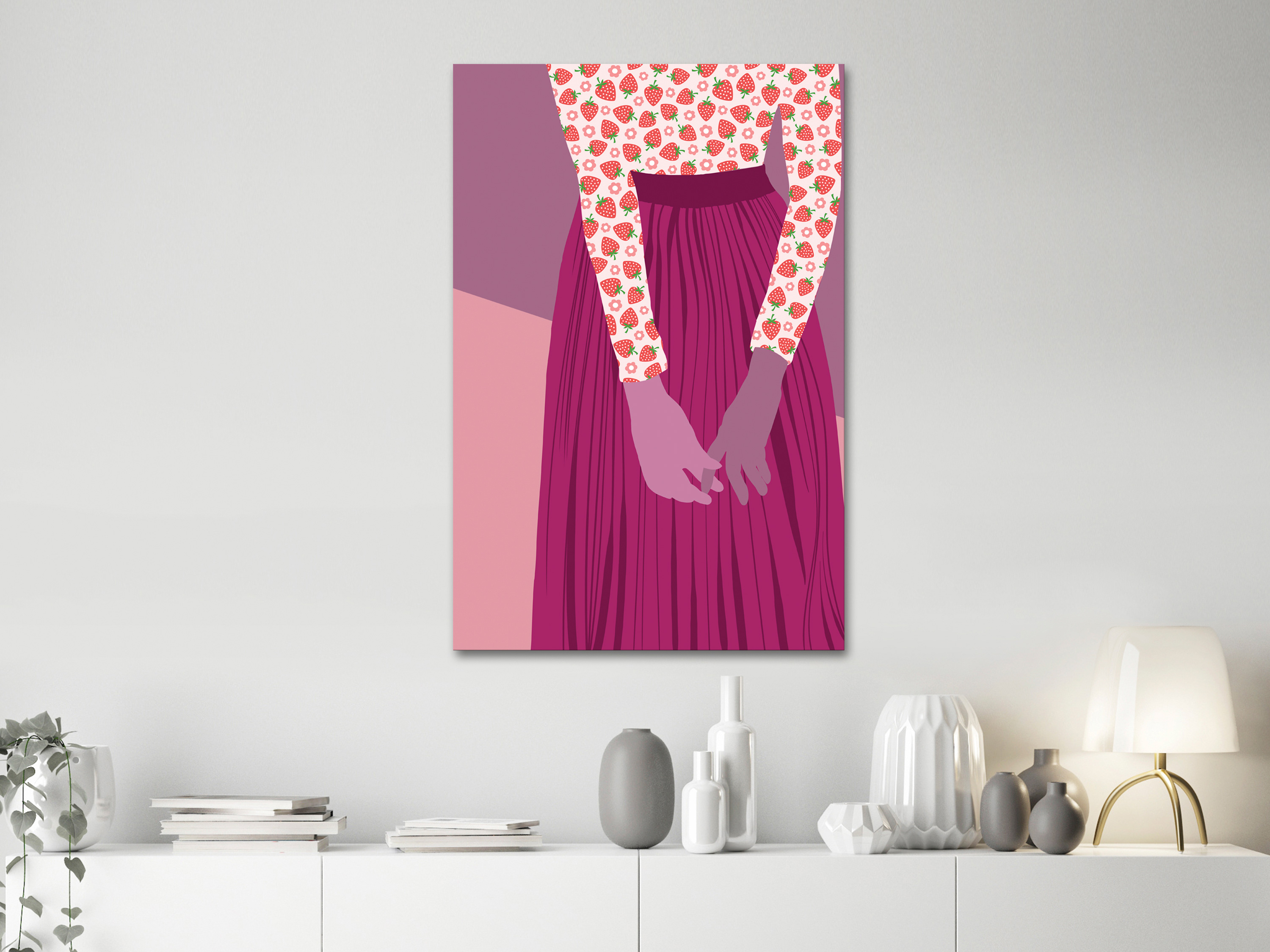 Tableau - Strawberry Lady (1 Part) Vertical [40x60] à Prix Carrefour