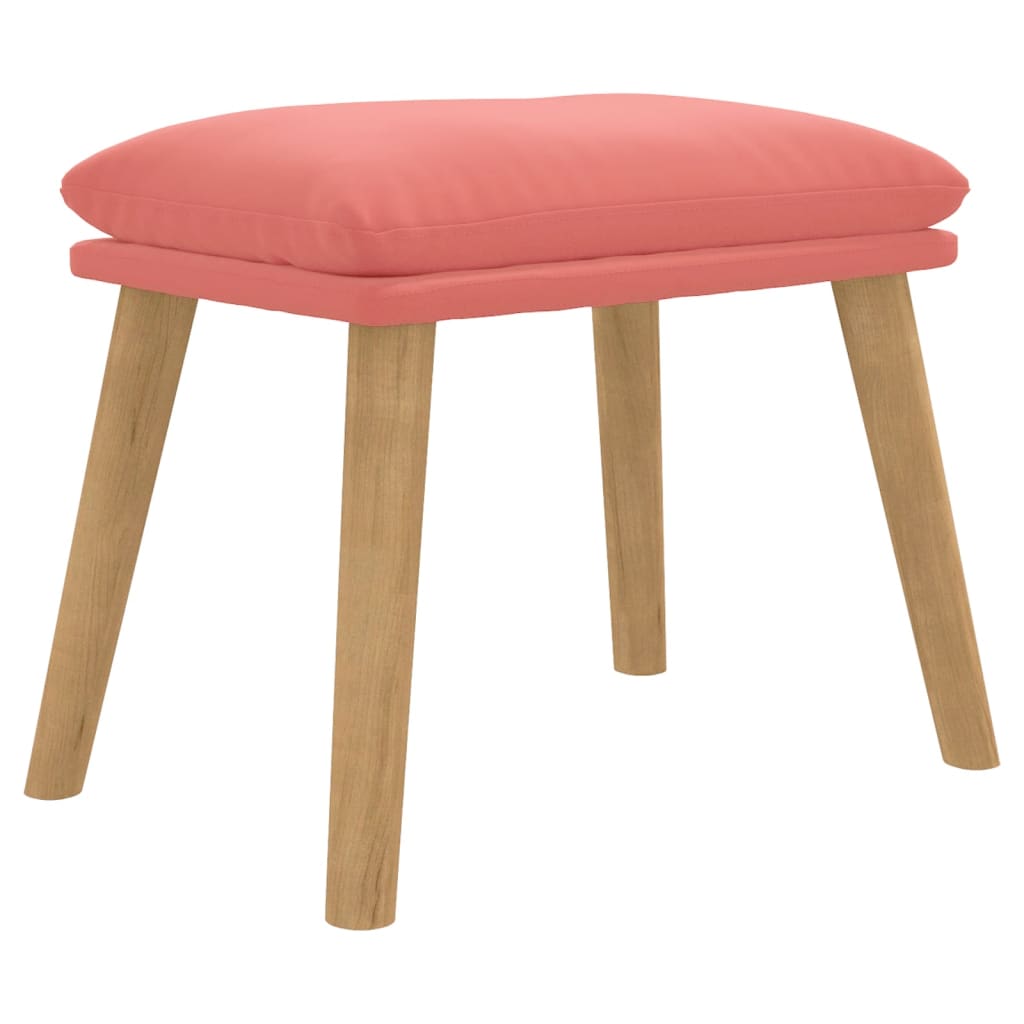 Repose-pied Rose 45x29,5x39 Cm Velours