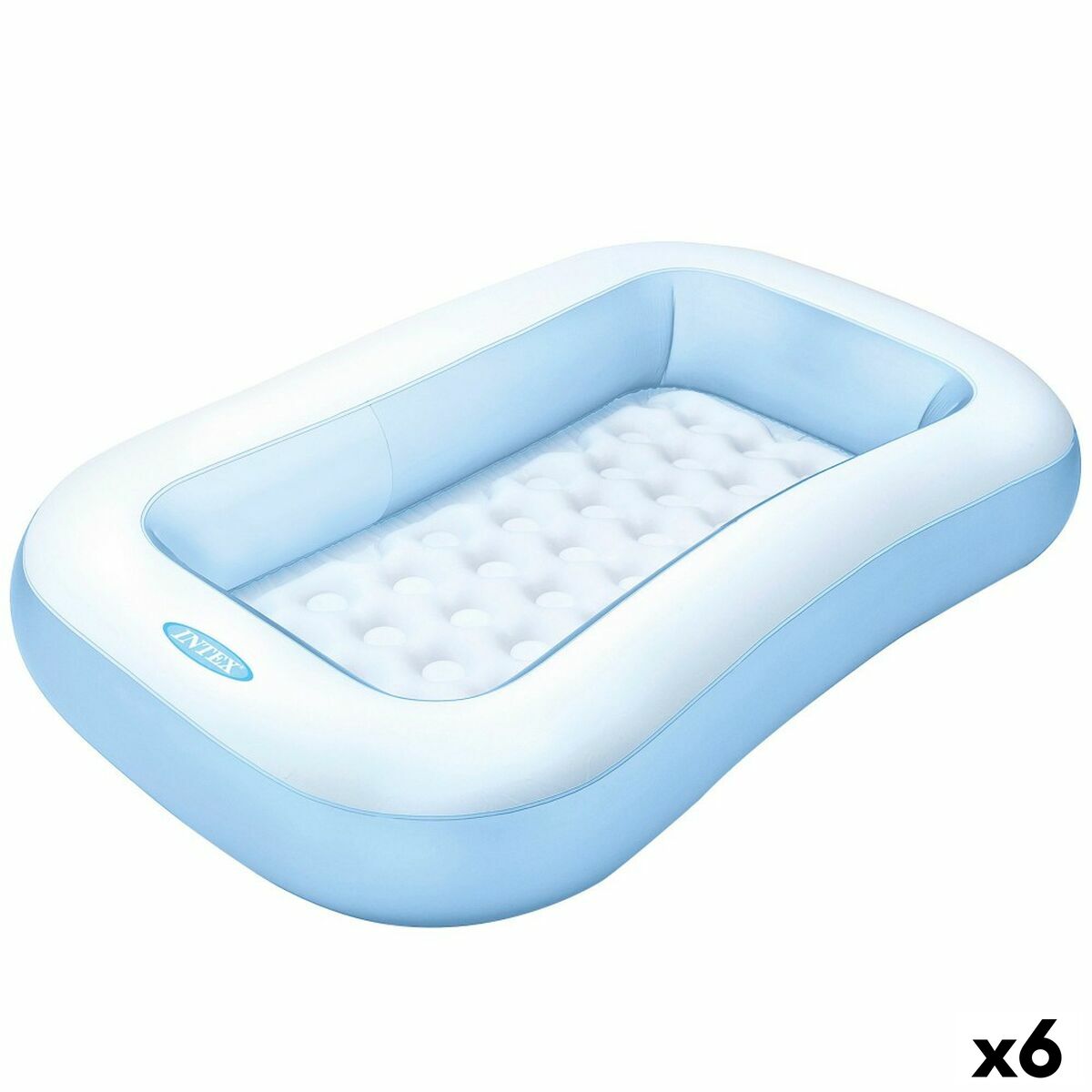 Intex Piscine Bébé Rectangulaire 166x100x28 Cm - Gonflable - Fond Souple - Pour 1-3 Ans - Capacité 102 L