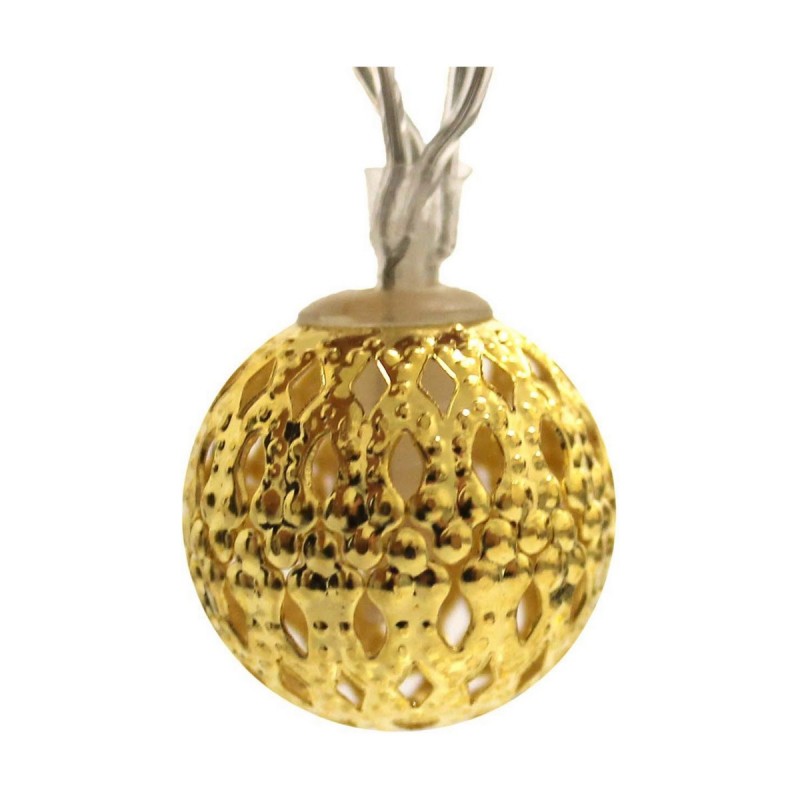 Guirlande De Noël Jishi 4.9 M - Perles Transparentes Irisées Et Dorées En Torsade - Décoration Sapin, Cheminée, Porte (style Cristal Rustique)