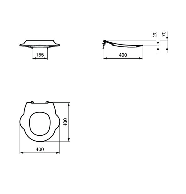 Ideal Standard - Siège Enfant Sans Couvercle Rouge Pour Wc Contour 21 Ideal Standard