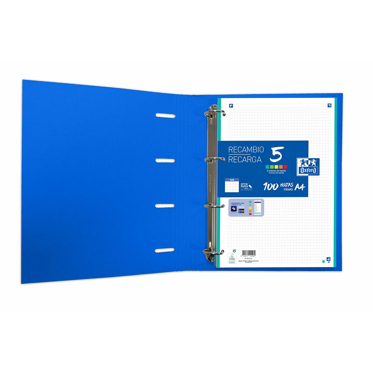 Reliure À Anneaux Oxford Touch Europeanbinder A4 Denim