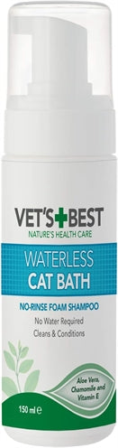 Vétérinaires Meilleur Shampooing Sec Pour Chats - Bain Sans Eau De Vets Best 150 Ml VETSTAR