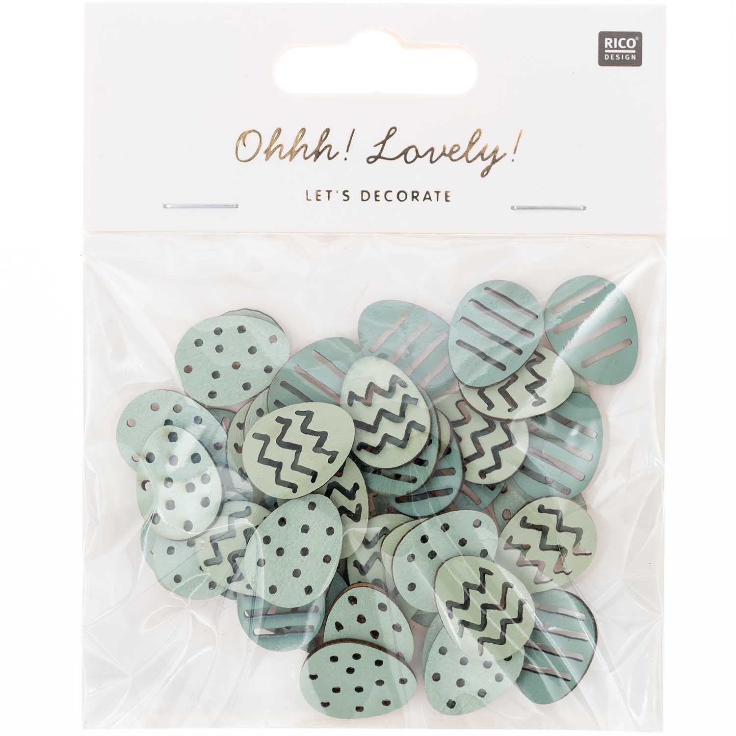 96 confettis étoiles en bois dorés 2 cm - Rico Design - Doré/or - 0.00