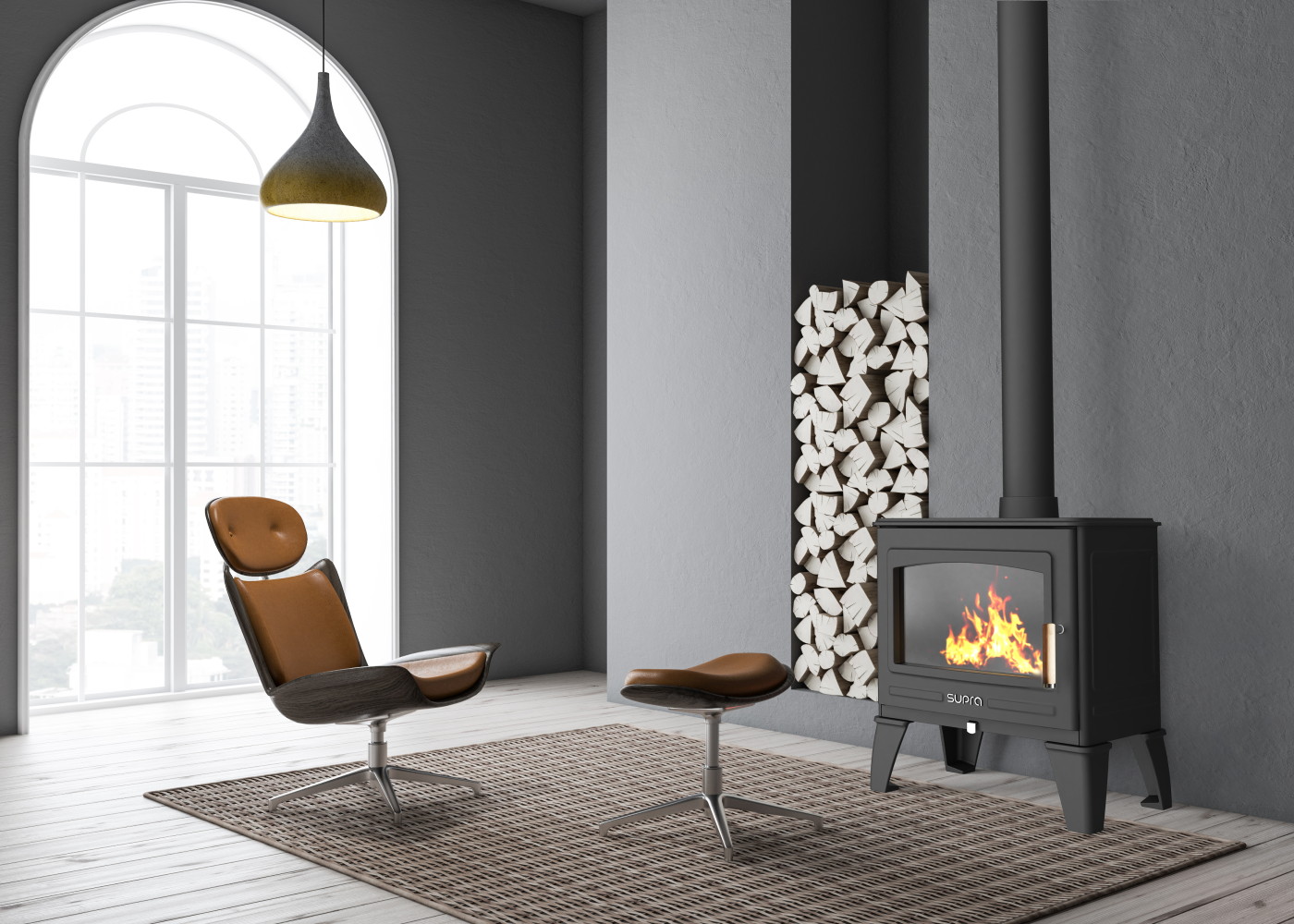 Poêle À Bois Georges 6,7kw En Fonte - Eco Design
