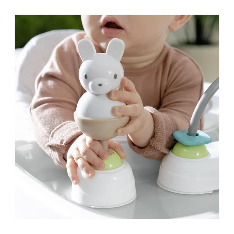 Trotteur Bébé Ingenuity Step & Sprout - 3 En 1 - 51 X 66 X 74 Cm - Blanc Et Gris - Des 6 Mois