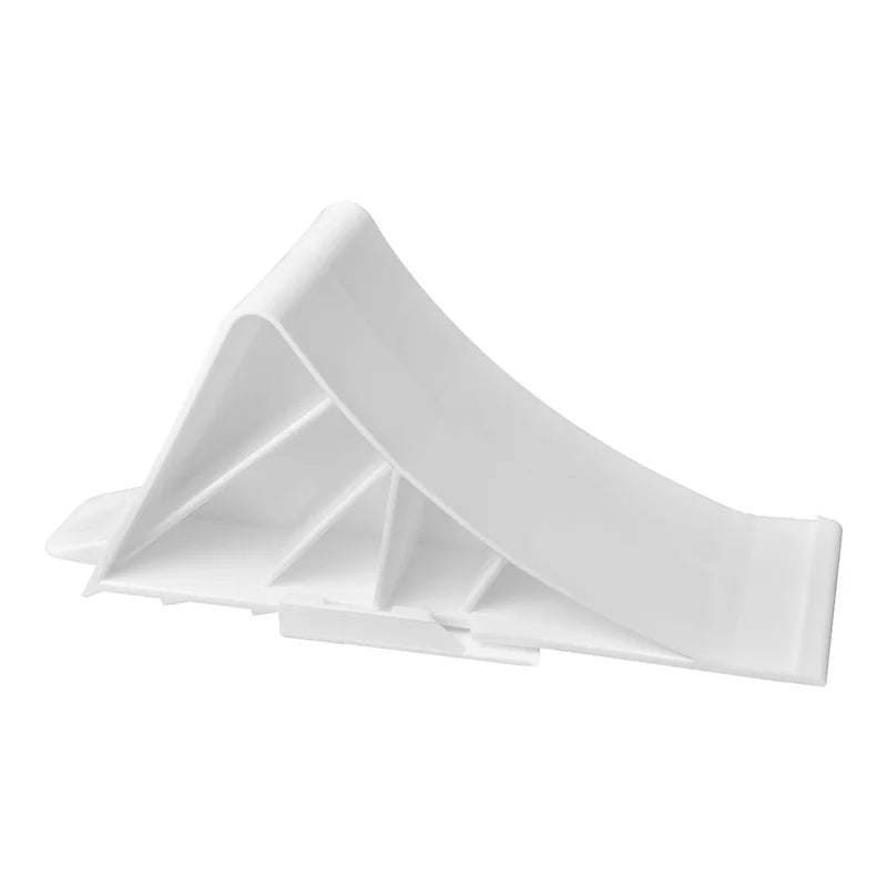 Cale De Roue Plastique Blanc Incl. Support Tp