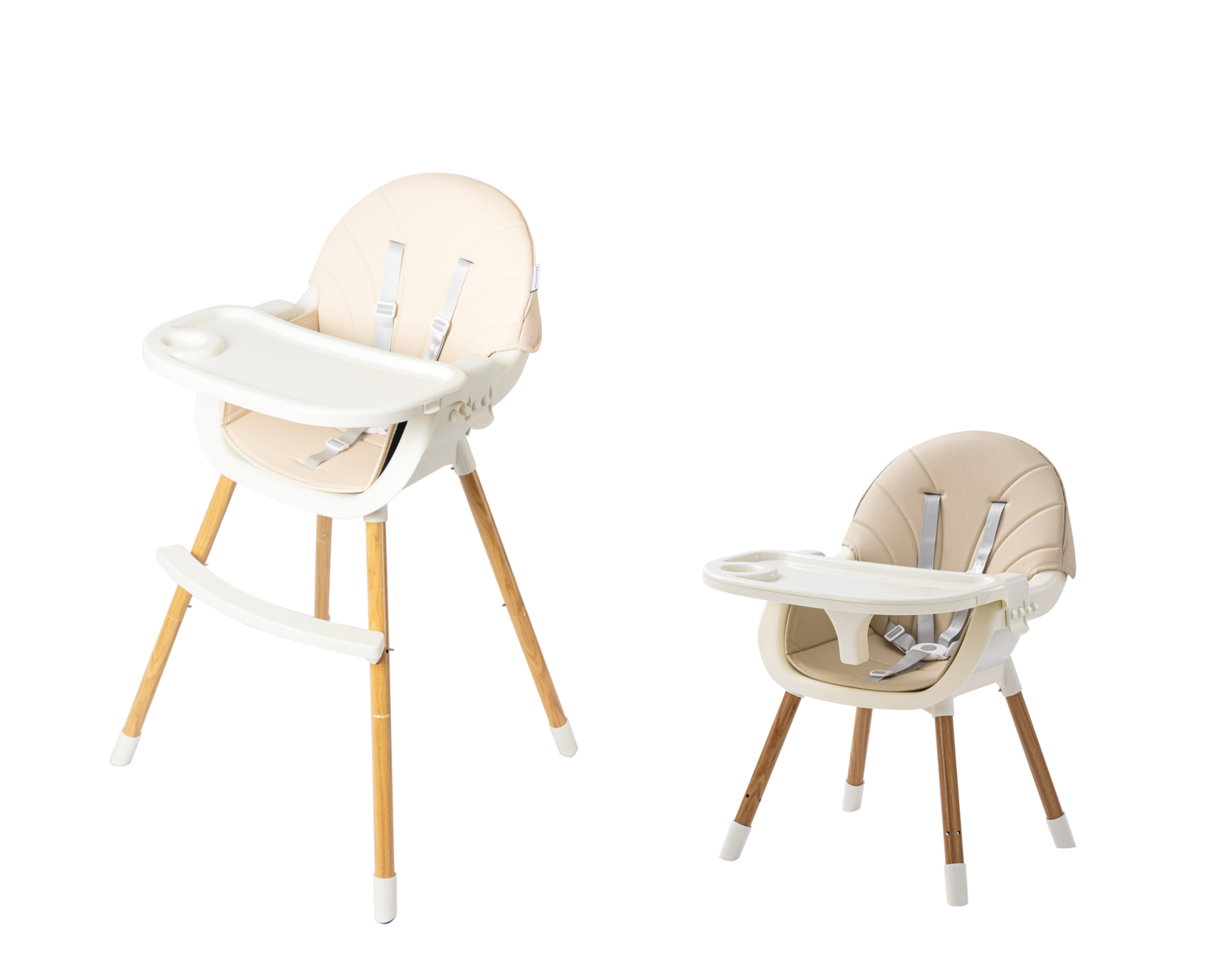 Honorbb Chaise Haute Koob Beige - 2 En 1 - Chaise Haute Et Fauteuil