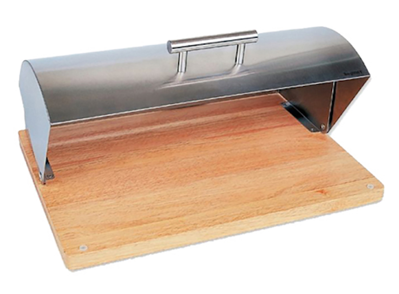 Jost Stainless Steel Bread Bin with wooden cutting Board