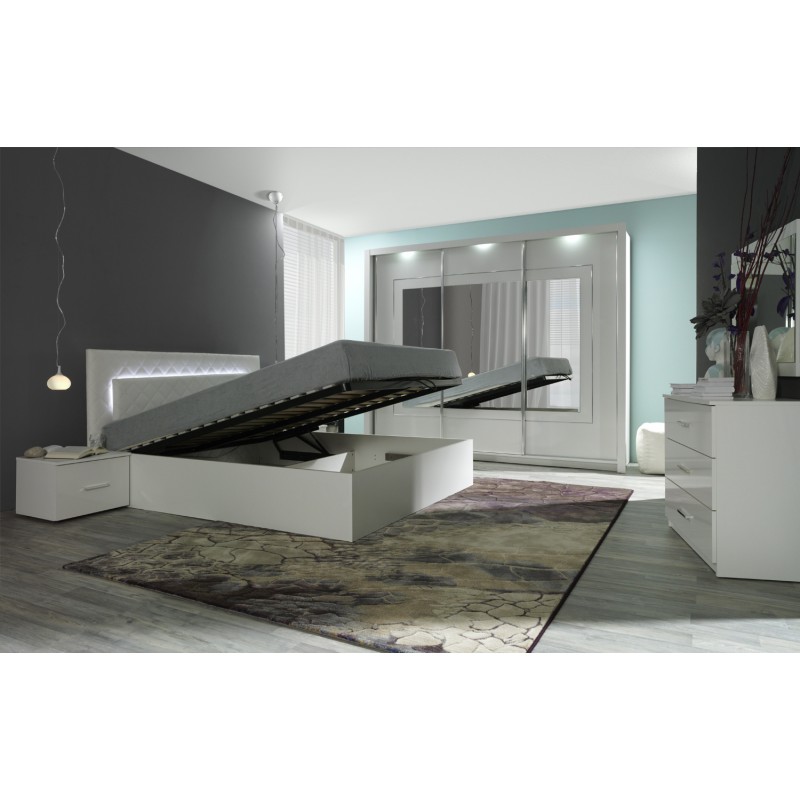 Lit Panarea 160 X 200 Cm Avec Option Coffre Et Sommier