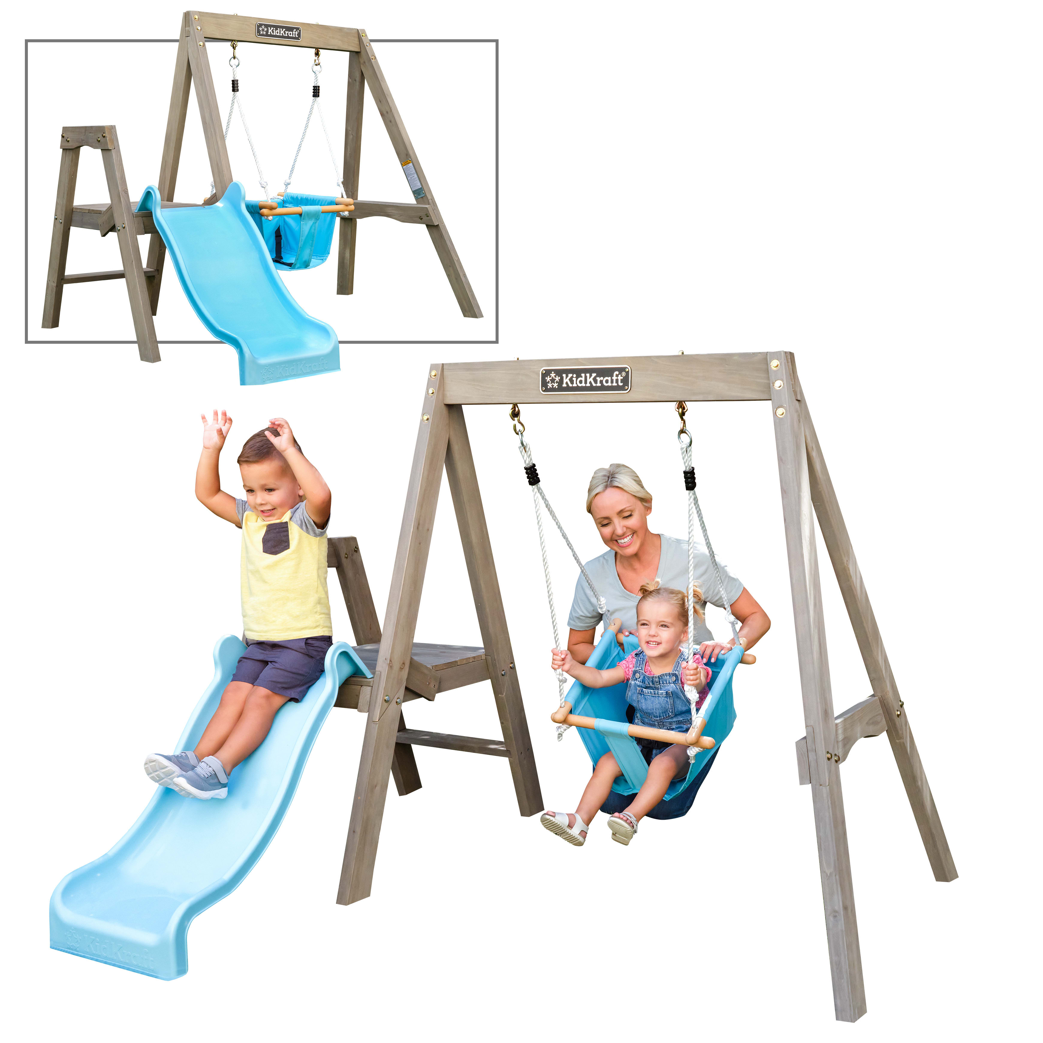 Aire De Jeux En Bois Pour Enfants First Play Fsc Avec Toboggan Et ...