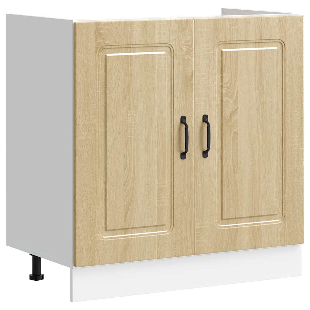 Meuble De Rangement | Armoire De Cuisine Kalmar 2 Pcs Marron 80 X 46 X 81.5 Cm