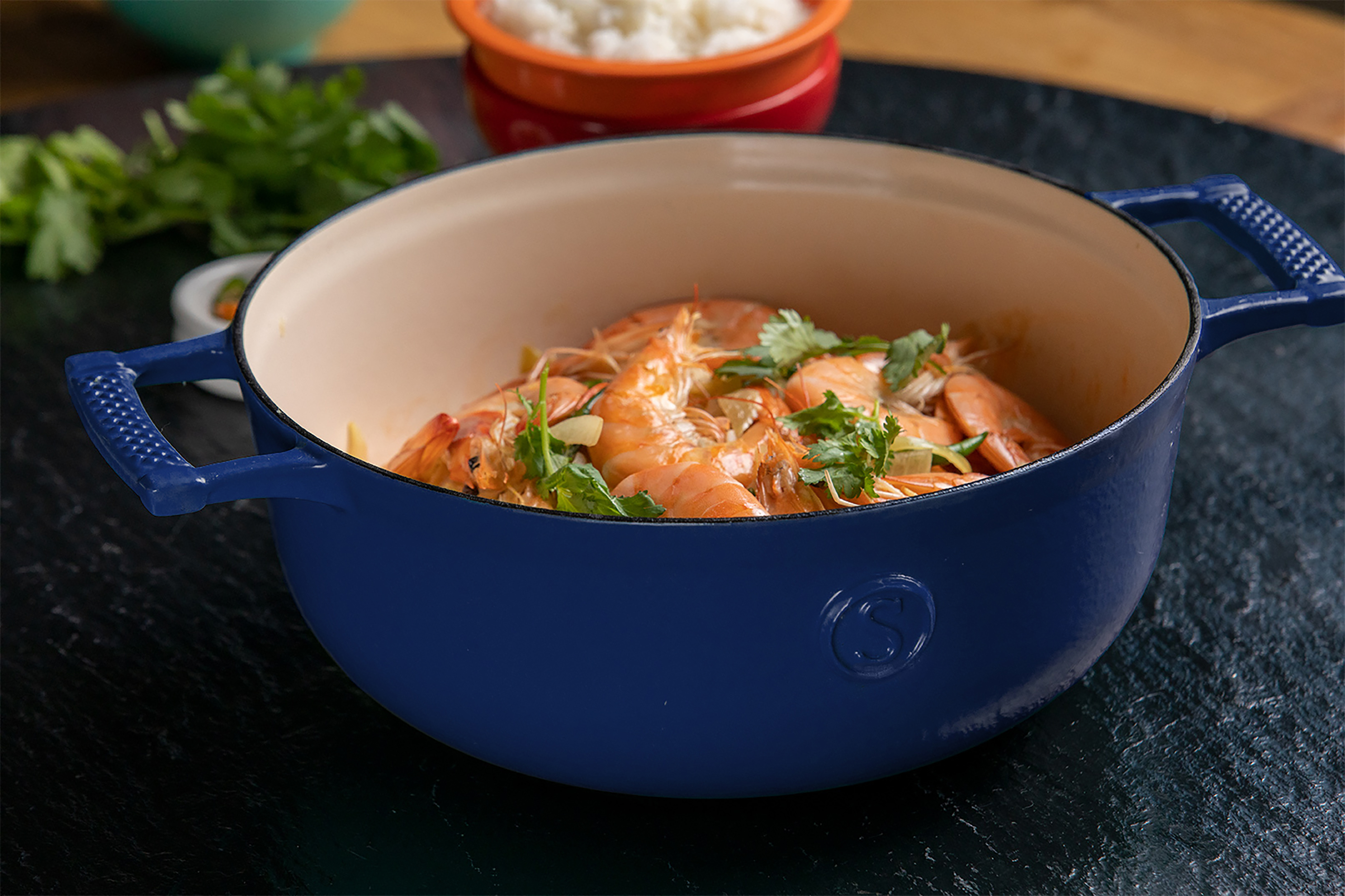 Saveur Selects - Série Voyage - Cocotte 25 Cm - Induction - Garantie À Vie - Classique Bleu
