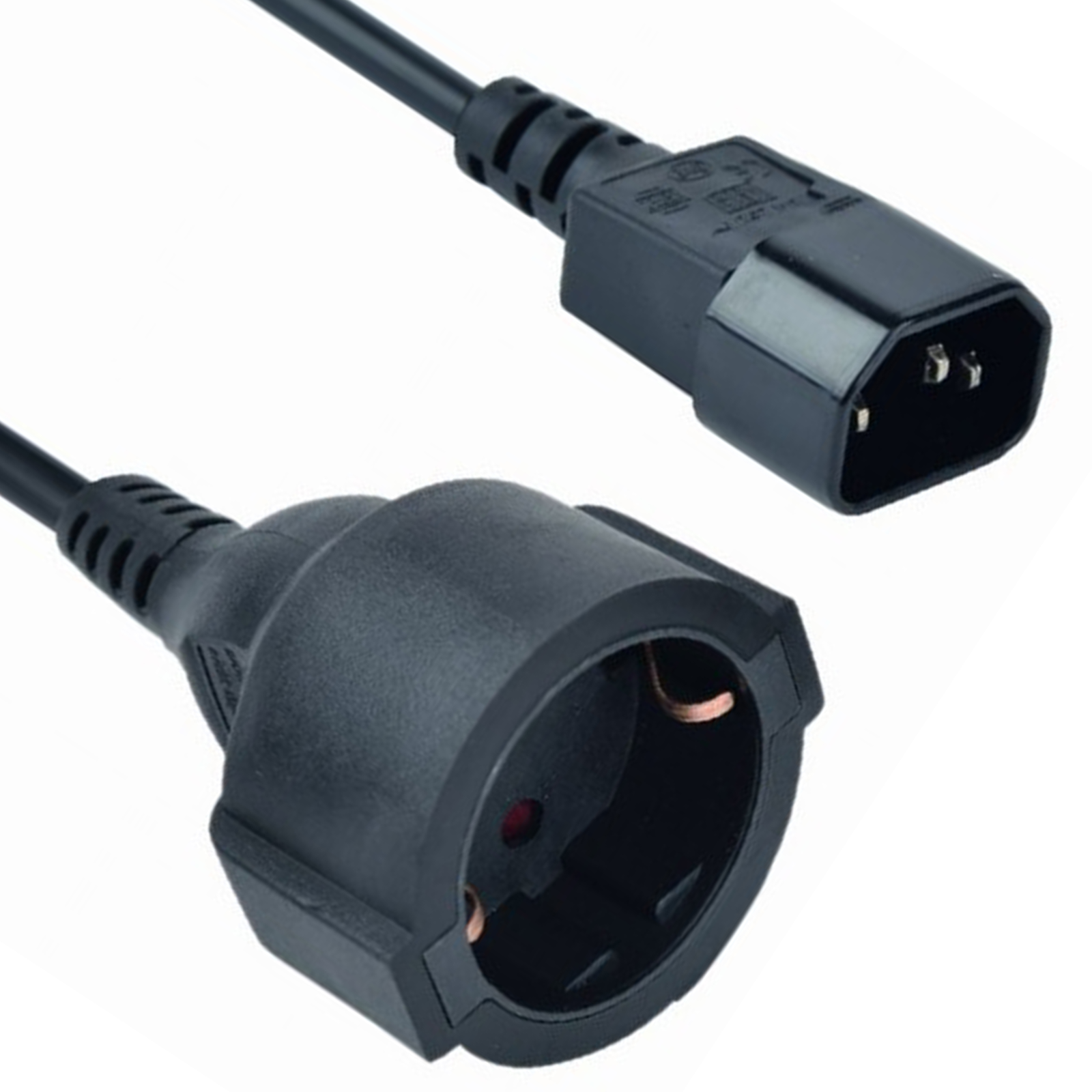 Adaptateur Secteur C14 Mâle Vers C7 Femelle – Connecteur IEC320 Pour Appareils Ménagers