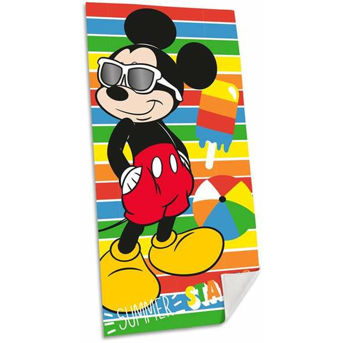 Serviette De Plage Mickey Mouse - 70x140cm | Drap De Plage Disney | Serviette Bain Enfant | Cadeau Été