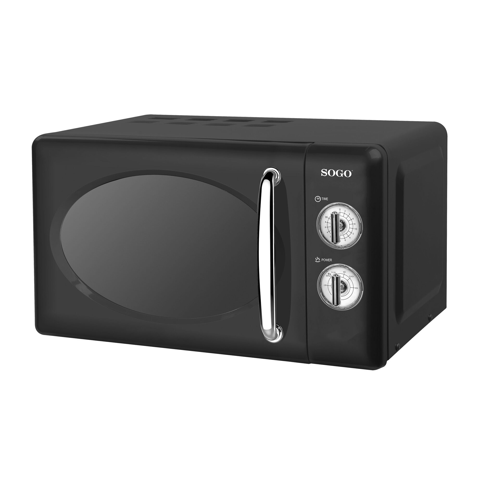 Image of SOGO Forno a Microonde Retrò 20L 700W - Senza Grill, 5 Livelli di Potenza, Timer 30 Min, Funzione Scongelamento, Piatto Girevole 245mm