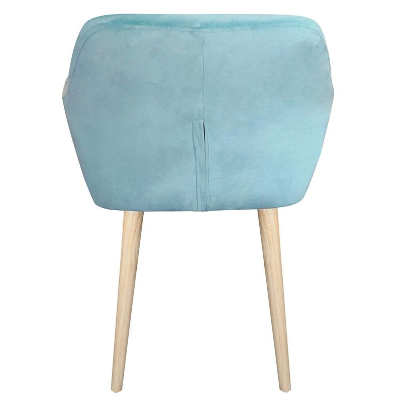 Paris Prix - Fauteuil Scandinave Velours "mogal" 82cm Menthe