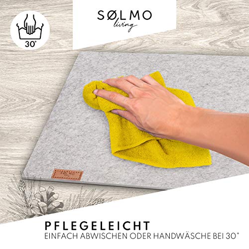 Sølmo I Chemin De Table En Feutre 100x30cm I Linge De Table, Nappe I Ameublement Et Décoration I Antidérapant Et Impermé