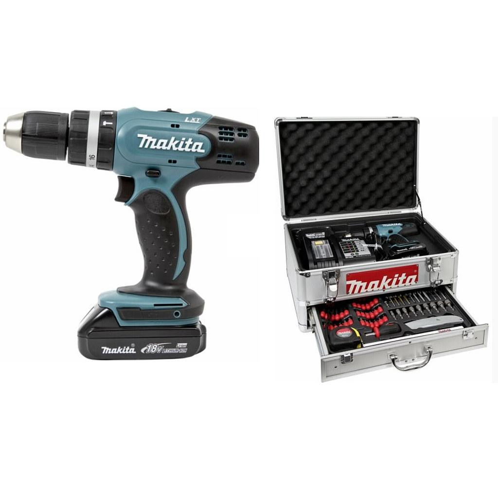 Perceuse Visseuse À Percussion Diam13mm 18v 1.5ah + Accessoires Dhp453syex Makita