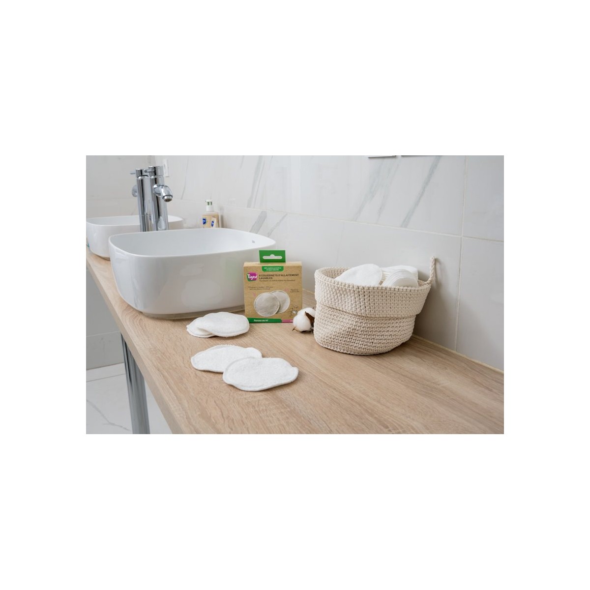 Lot De 12 Coussinets D'allaitement Lavables Éco-conçus Tigex
