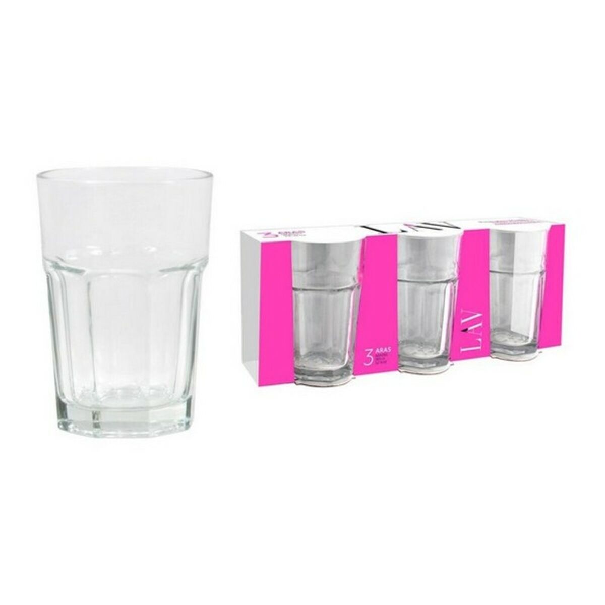 Set De Verres Lav Aras Verre (3 Uds)