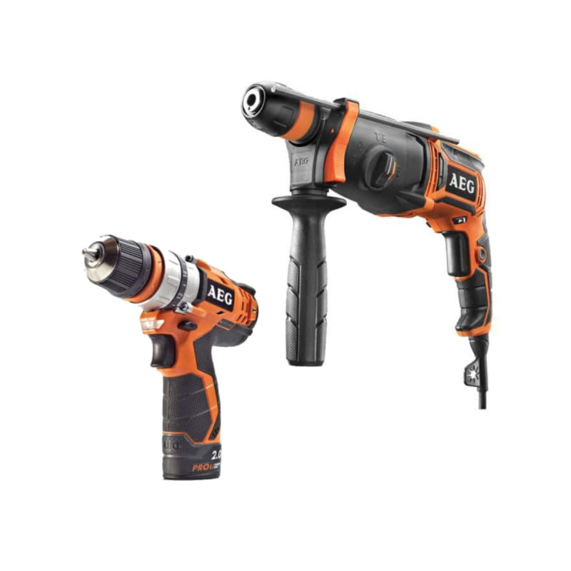 Pack Aeg Perforateur Burineur Électrique Sdsplus 800w 2.4 Joules - Perceuse-visseuse
