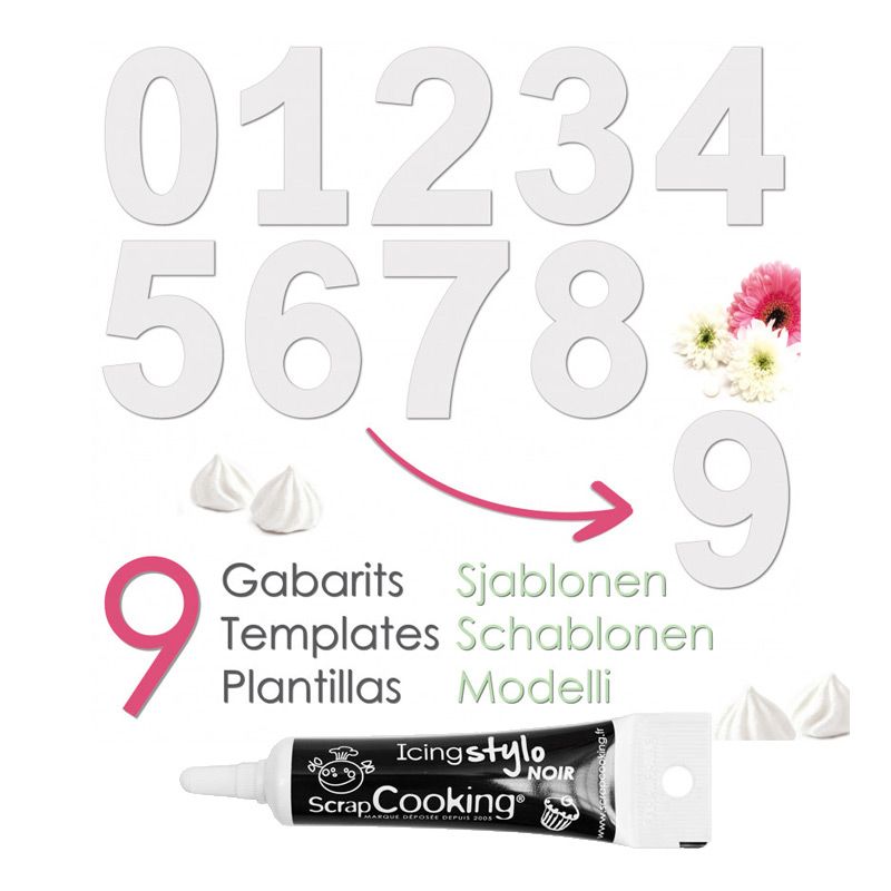 Coffret Number Cake + Stylo De Glaçage Noir