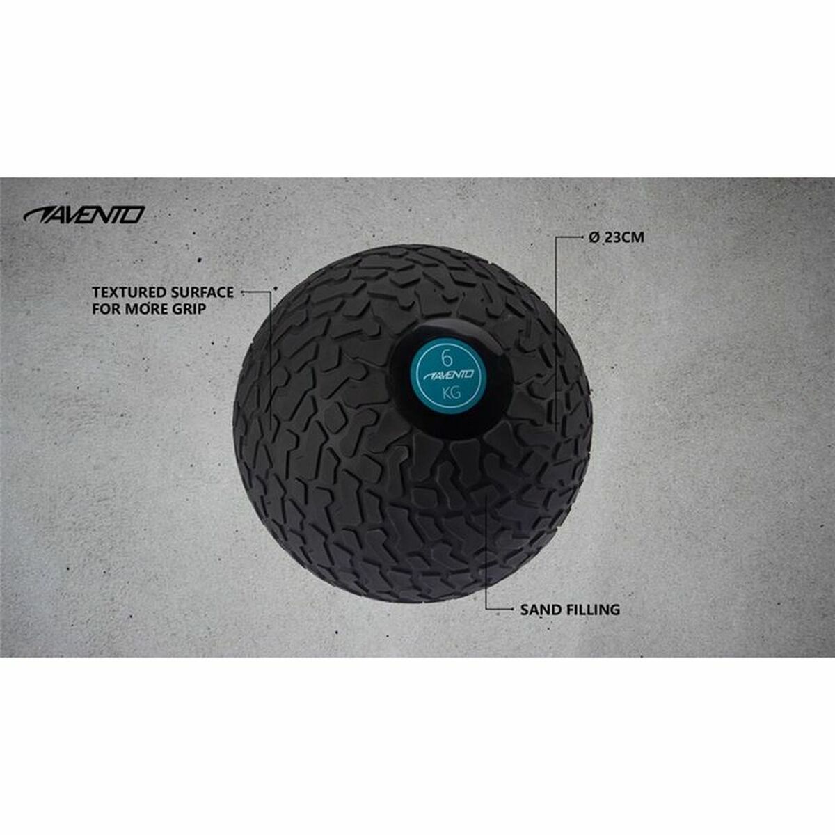 Balle Texturée 6 Kg Noir Avento