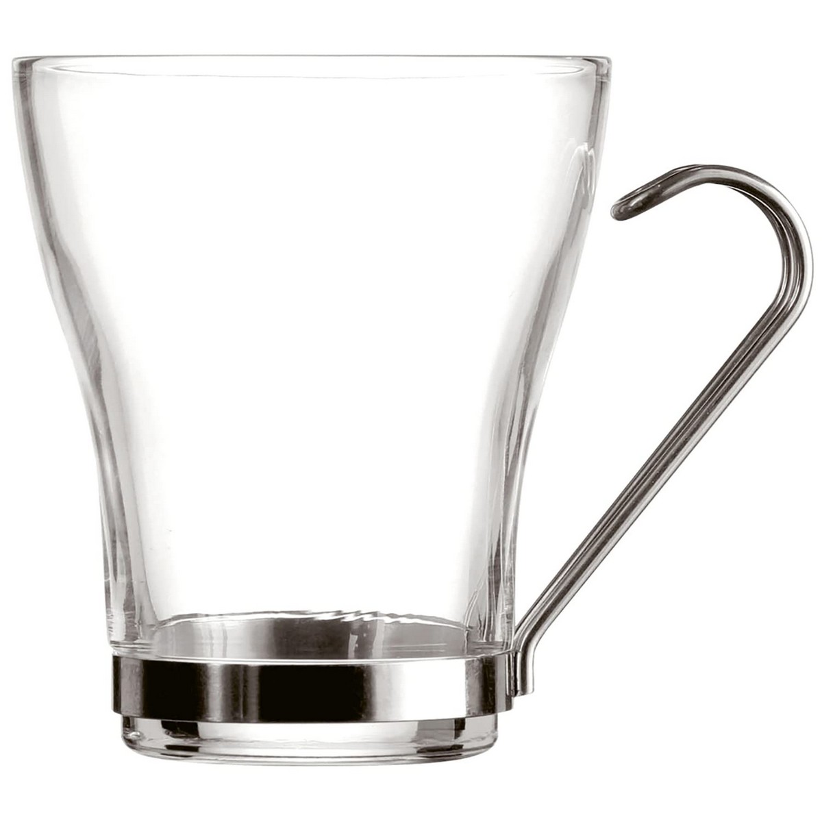 Ensemble De Tasses À Café Quid Transparent Acier Verre (250 Ml) (3 Unités)