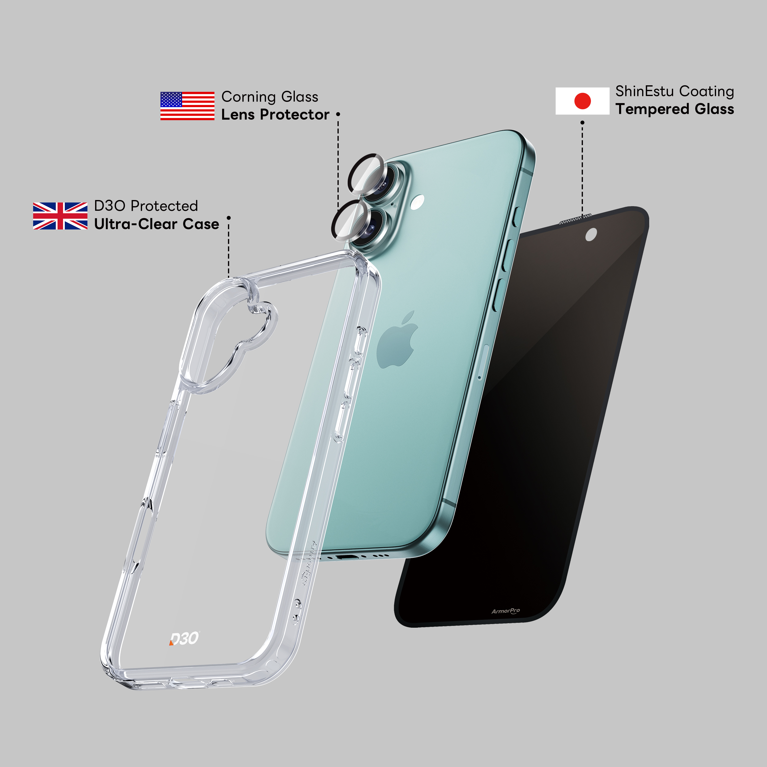 ArmorPro iPhone 16 Back Cover Mobile Case